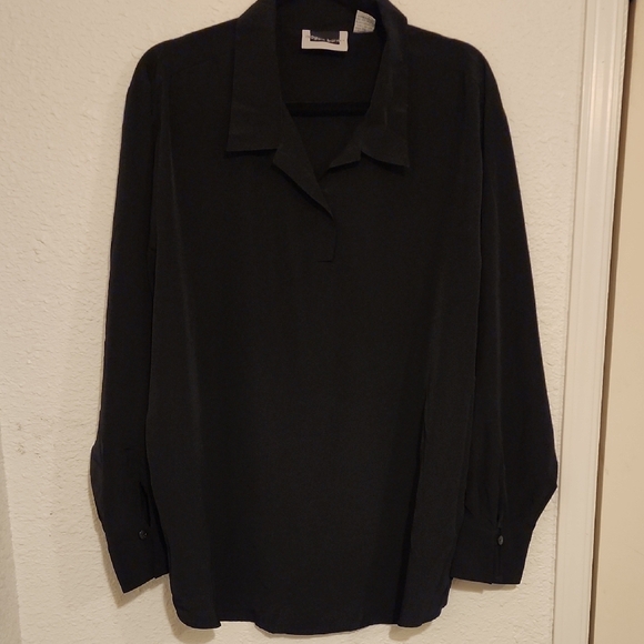 Maggie Barnes 2X Career Blouse | Pullover | Collared | 100% Polyester - Picture 1 of 7